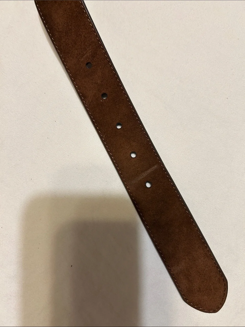 Polo by Ralph Lauren Brown Suede Belt with Brass Buckle